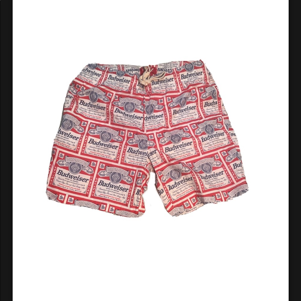 Red Budweiser shorts
